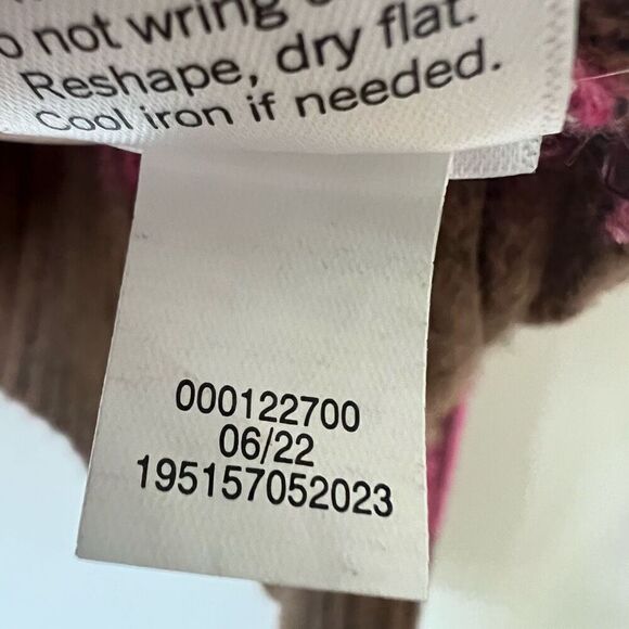 Nine West Women's Pink And Brown Ribbed Crew Neck Pullover Sweater Size XS - Picture 7 of 9